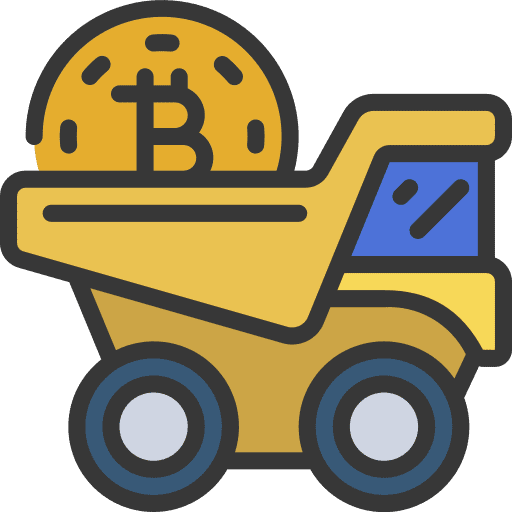 Mining industry bitcoin mine transport mining industry icon