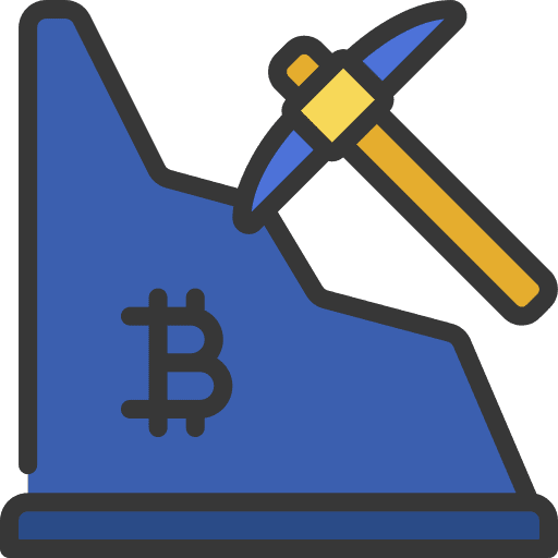 Bitcoin mining mining business and finance bitcoin mining icon
