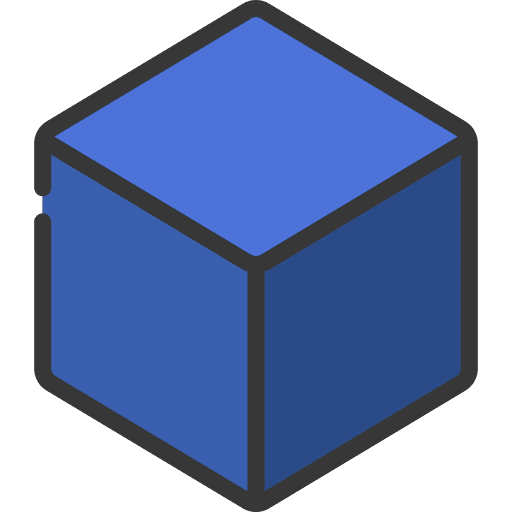 Blockchain bitcoin cube 3d icon