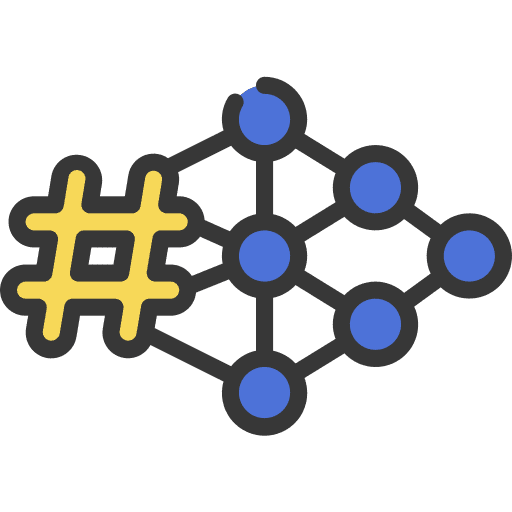 Hash rate blended learning connection learn icon