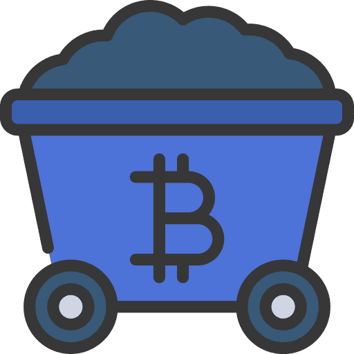 Mining cart bitcoin mining cart mine cart icon