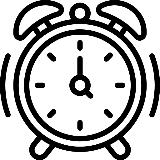 Alarm clock alarm clock time time and date icon