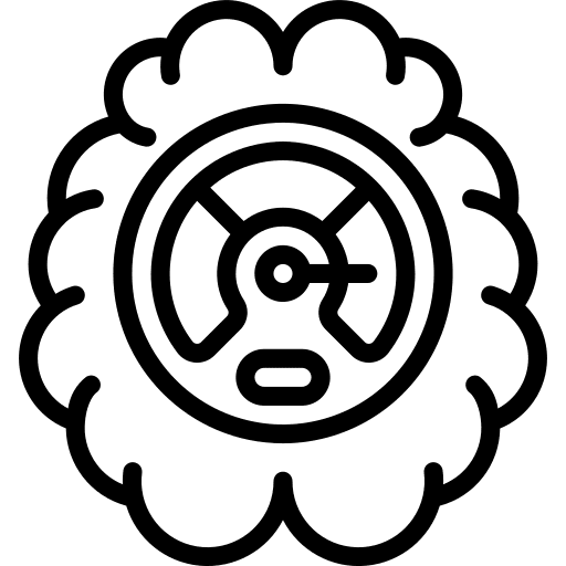 Mental control performance efficiency speed icon