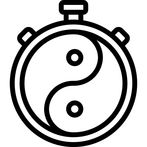 Relaxation rest wellness clock icon