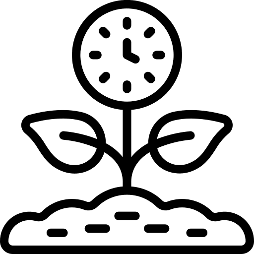 Growth clock farming time icon