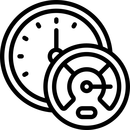 Performance measurement measure velocity icon