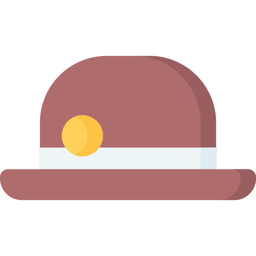 Hat masculine bowler hat elegant icon Hat masculine bowler hat elegant icon