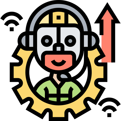Automation artificial intelligence service customer support icon Automation artificial intelligence service customer support icon
