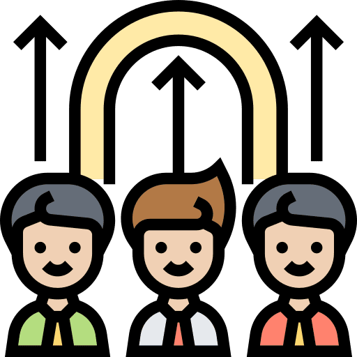 Demand teamwork business and finance people icon Demand teamwork business and finance people icon