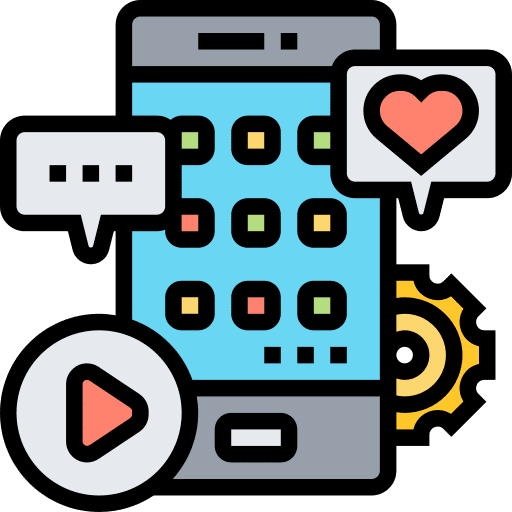 Social media user social media smartphone icon