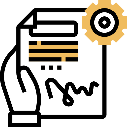 Contact business and finance document settings icon