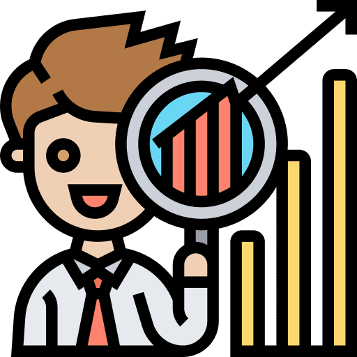 Predictive man analytics predicting icon Predictive man analytics predicting icon