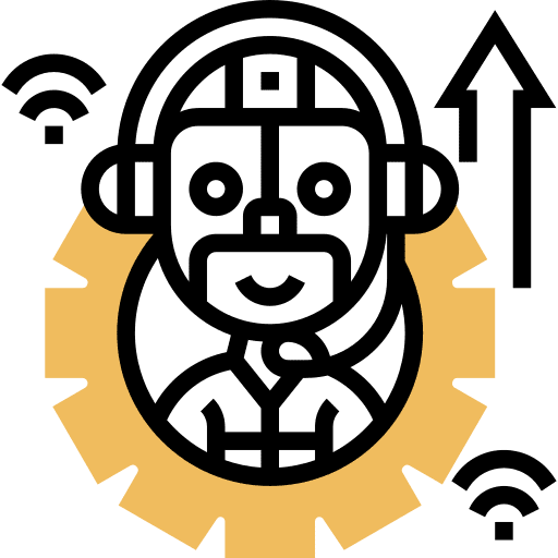 Automation cyborg service customer support icon Automation cyborg service customer support icon