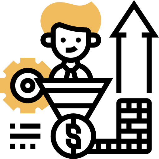Conversion business and finance customer optimization icon Conversion business and finance customer optimization icon