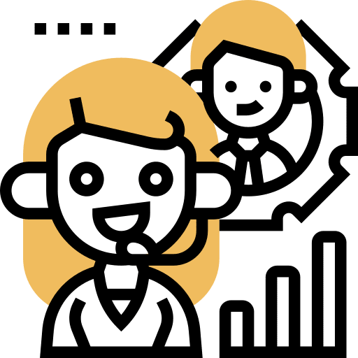 Customer data relationship customer support icon Customer data relationship customer support icon
