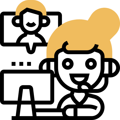 Customer service support customer service woman icon Customer service support customer service woman icon