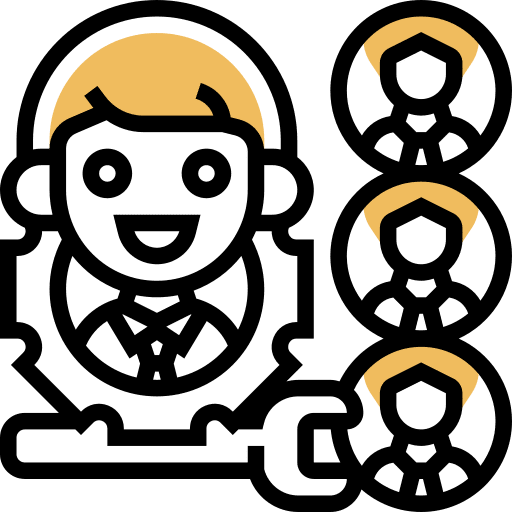 Customer support man consult people icon Customer support man consult people icon
