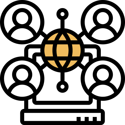Data management encryption data processing icon
