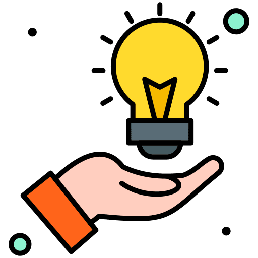 Solution lamp education creative icon
