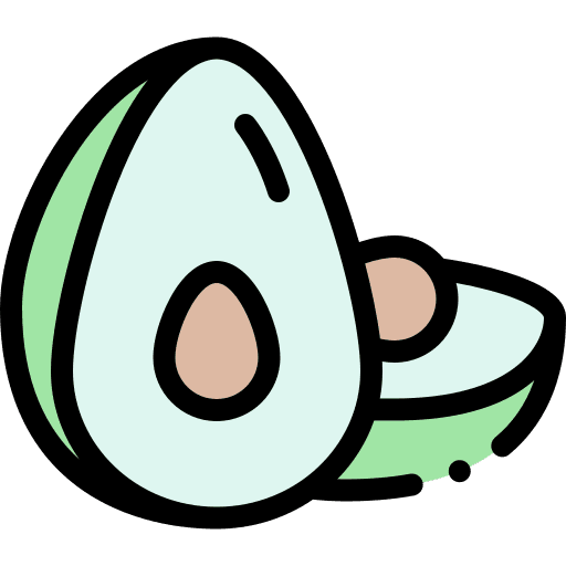 Avocado diet food and restaurant organic icon