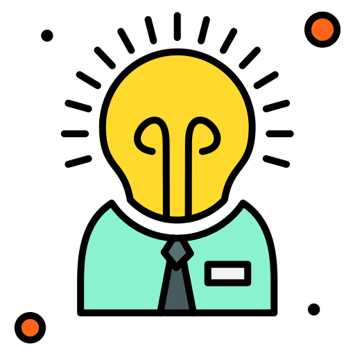 Initiative creativity innovation user icon Initiative creativity innovation user icon
