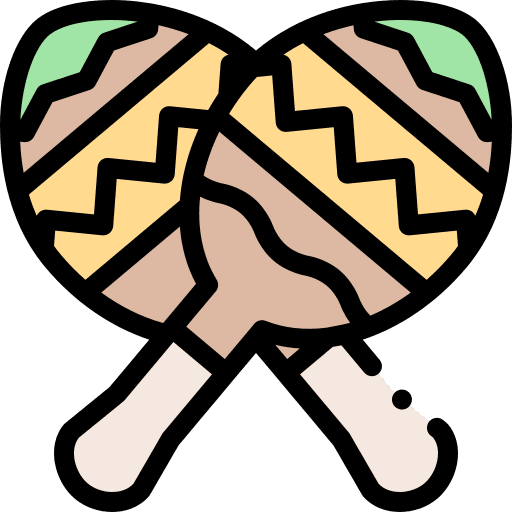 Maracas cultures shaker music icon Maracas cultures shaker music icon