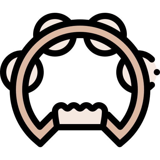 Tambourine music orchestra jingle icon Tambourine music orchestra jingle icon