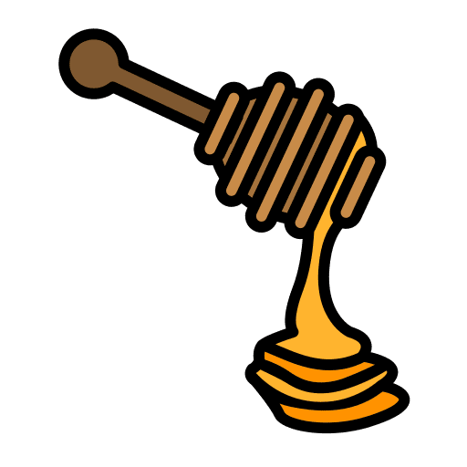 Honey dipper healthy organic spoon icon