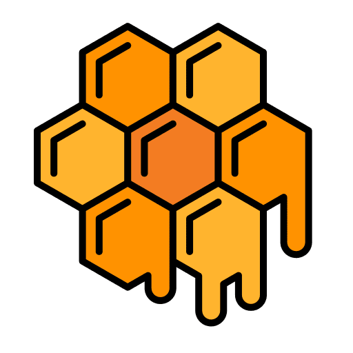 Honeycomb beehive bee nature icon