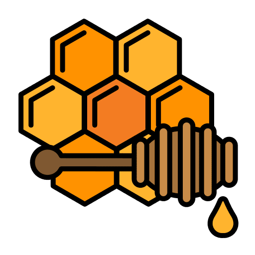Honeycomb beehive farming food and restaurant icon