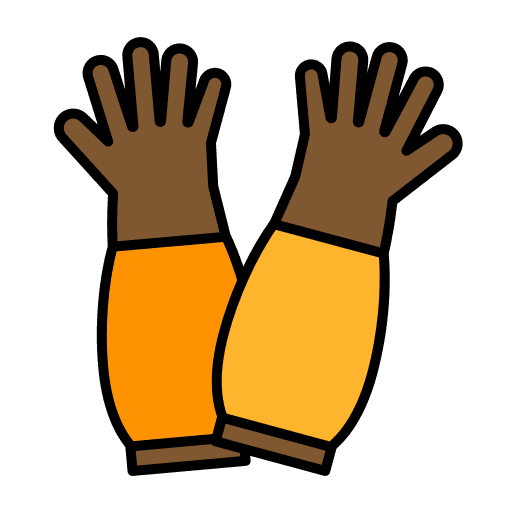 Gloves bees protect beekeeping icon Gloves bees protect beekeeping icon