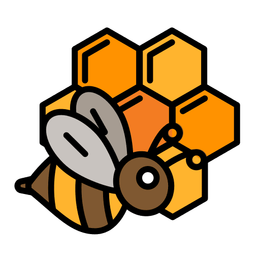Honeycomb organic bee farming icon Honeycomb organic bee farming icon