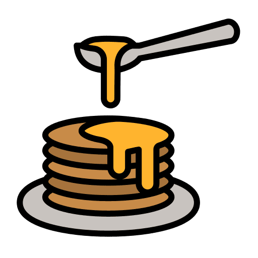 Pancake honey bakery breakfast icon Pancake honey bakery breakfast icon