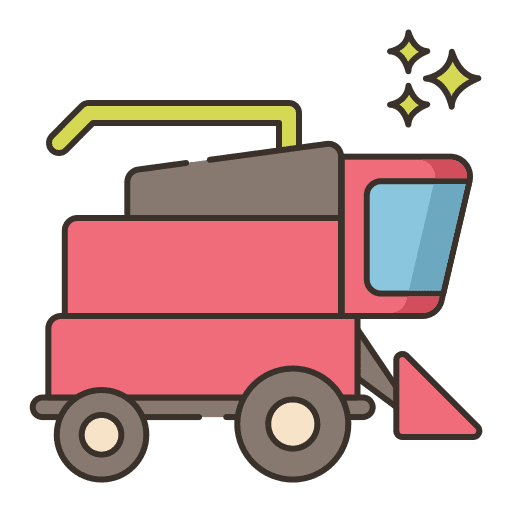 Combine harvester vehicle combine harvester agriculture icon