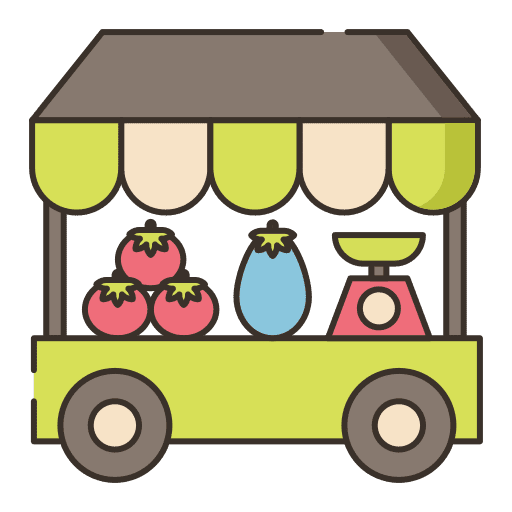 Shop food and restaurant farmer harvest icon