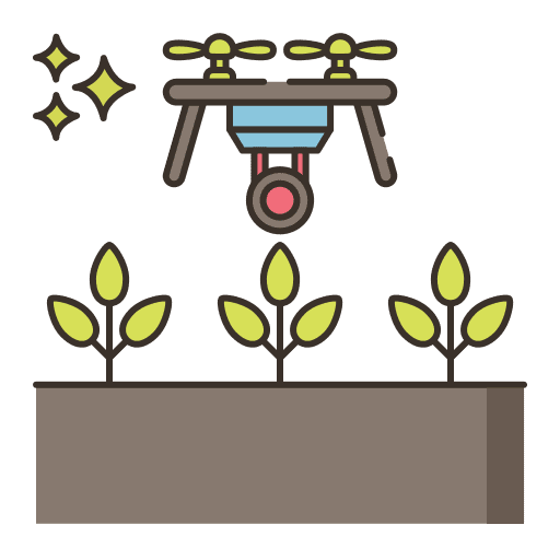 Agriculture drops smart technology smart farm icon
