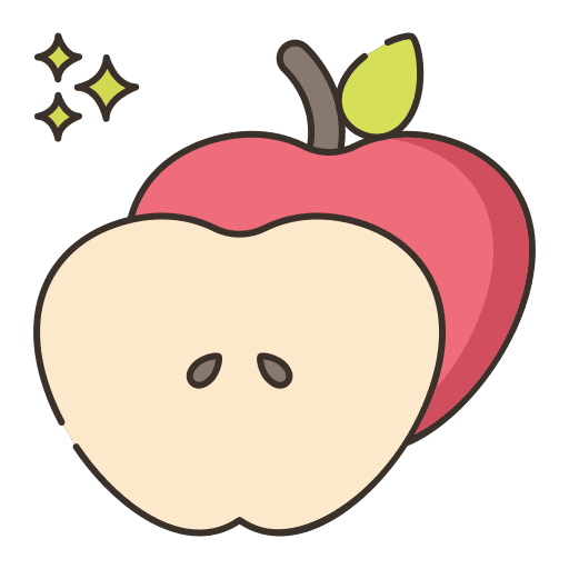 Apples vegetarian farming and gardening fruit icon
