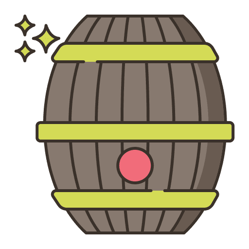 Barrel wooden container wine storage icon