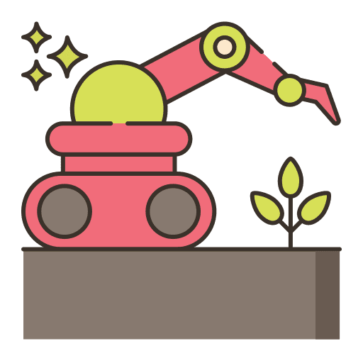 Robotics harvest farm smart farm icon