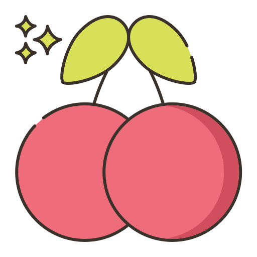 Cherries vegetarian vegan food icon