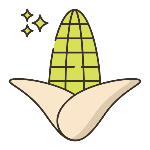 Corn foods farming and gardening corn cob icon