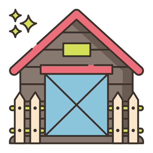 Farm house farming garden landscape icon