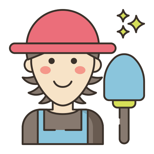 Farmer gardener female user icon