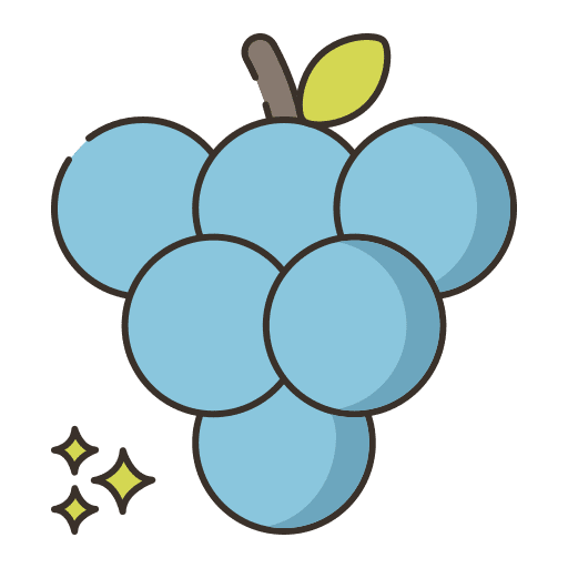 Grapes food farming and gardening bouquet icon