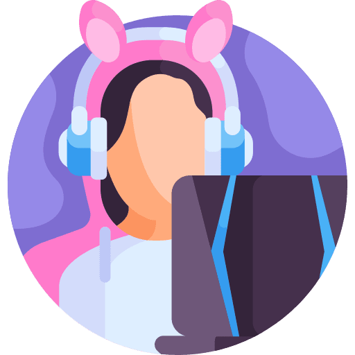 Gamer avatar people monitor icon
