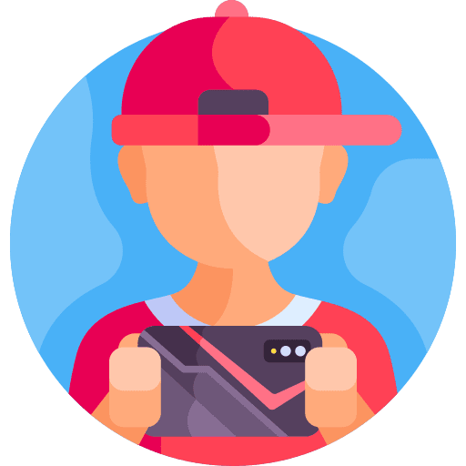Gamer boy child kid icon