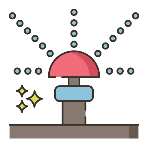 Sprinkler garden farming and gardening watering can icon