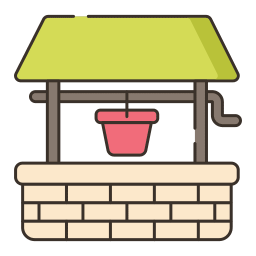 Well farming and gardening architecture water icon