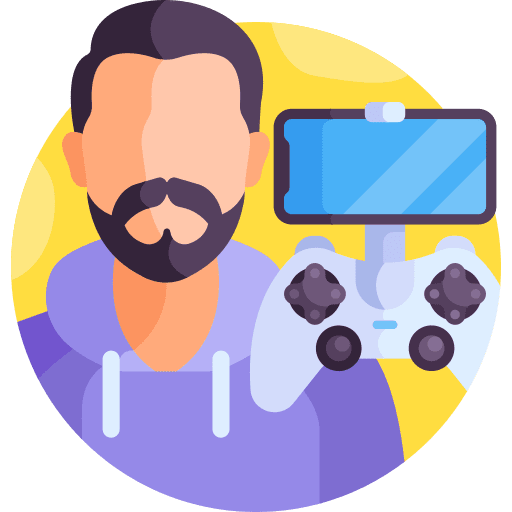 Gamer man avatar boy icon Gamer man avatar boy icon