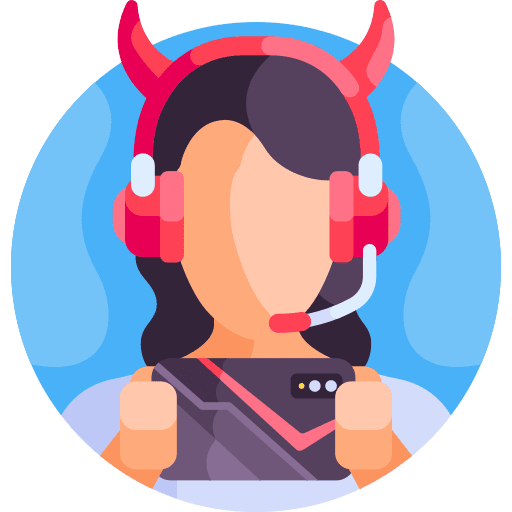 Gamer mobile phone people girl icon Gamer mobile phone people girl icon